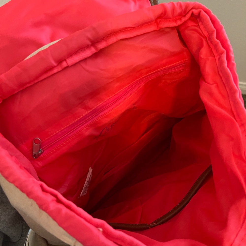 Candies tan lace backpack pink interior new - Picture 3 of 4